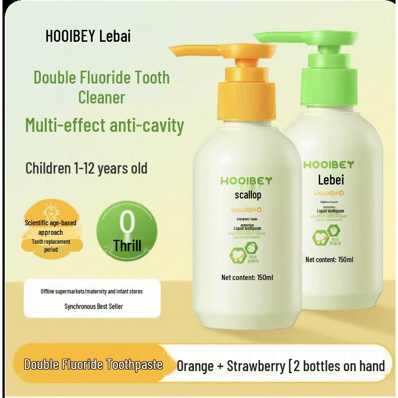 Hebei Kids Fruit-Flavored Toothpaste with Olaflur for Gum Protection & Stain Removal, Non-Spicy