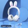 KE-01 Wireless Earbud Bluetooth-compatible 5.0 Support SD-Card RGB Light Lovely Rabbit Ear Foldable Headset for Gift