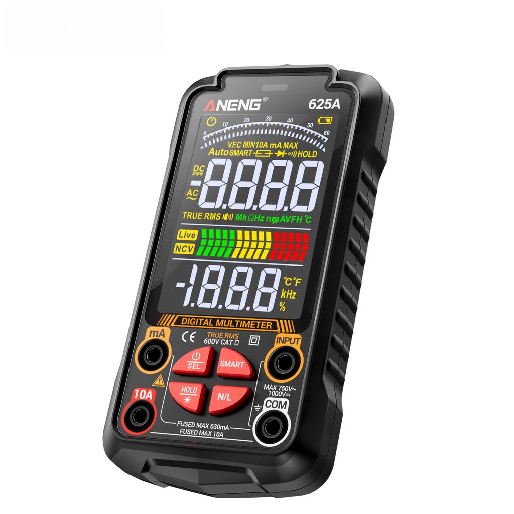 625A Intelligent Digital Multimeter 6000 Count Rechargeable Multifunctional Electrician Maintenance Measuring Tool with 1000mAh