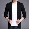 Men Sweater Coat Solid Color Soft Warm Breathable Stretchy Open Stitch Cardigan Long Sleeves Turn-down Collar Sweater Jacket Men Clothes