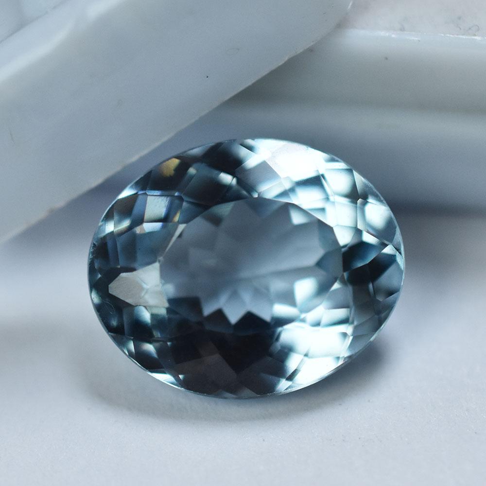 Flawless Blue Aquamarine 7.19 Ct Natural Oval Cut AA+ Certified Gemstone