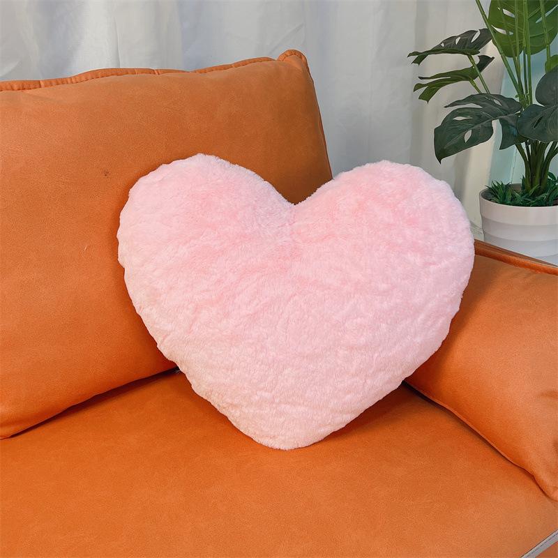 

Valentines Day Gift Heart Pillow Cute Fuzzy Throw Pillow for Home Decor Photo Shoot Prop Romantic Decorations Cushion