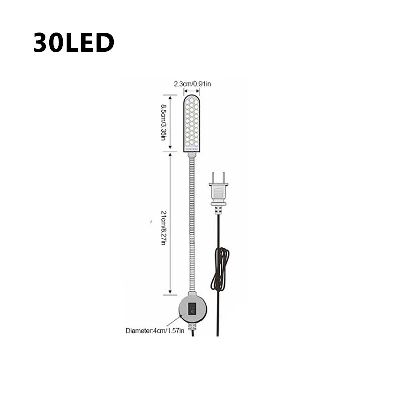 10/30LEDs Sewing Machine Light LED Portable Work Light,Flexible Gooseneck Lampe with Magnetic Base for Workbench Lathe