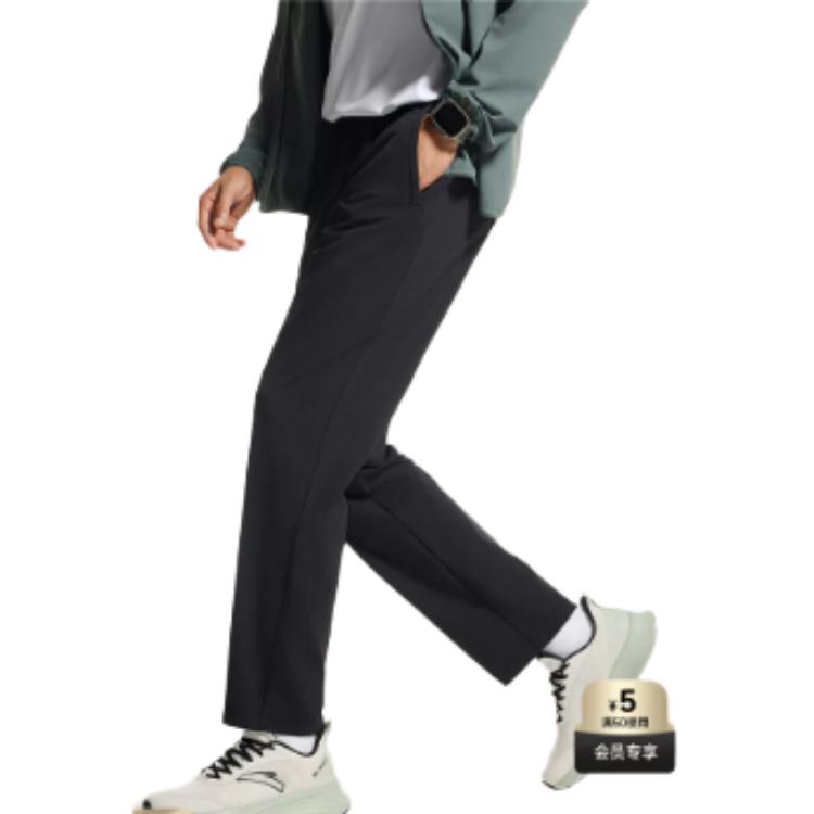 Anta Training Series Solid Color Lace-Up Mid-Waist Breathable Versatile Straight-Leg Sports Pants Men Bottoms 152537509S-3