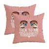 A Silhouette Face On Black Pillowzipper Design, Decorative Pillowcase, 45X45 Cm Pillowcase