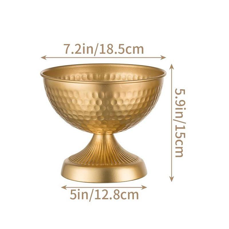European Gold Metal Flower Pot: Retro Vase for Weddings and Hotel Decor, Dried Flower Arrangement Ornament