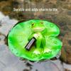 Resin Water Lily Leaf Ornaments with Frogs - Courtyard Decor, Custom Small Batch Orders