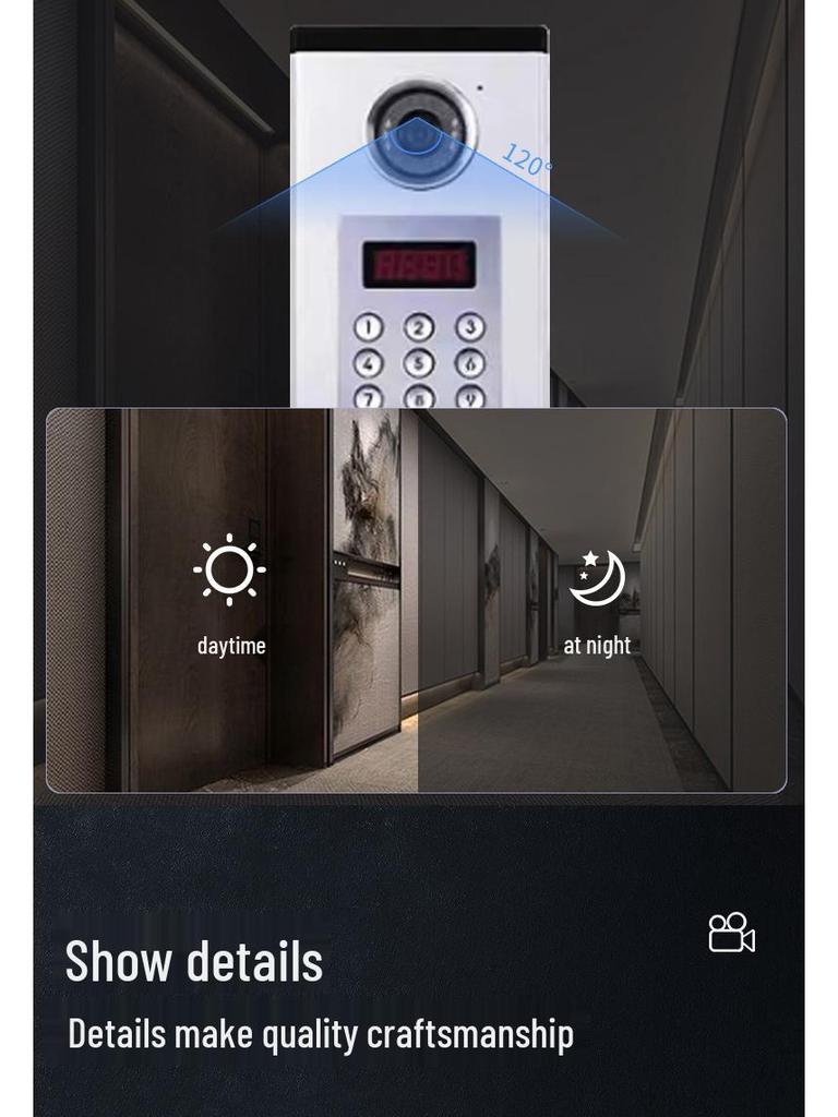 Smart HD Visual Intercom System with Remote Unlocking for Building Access Control