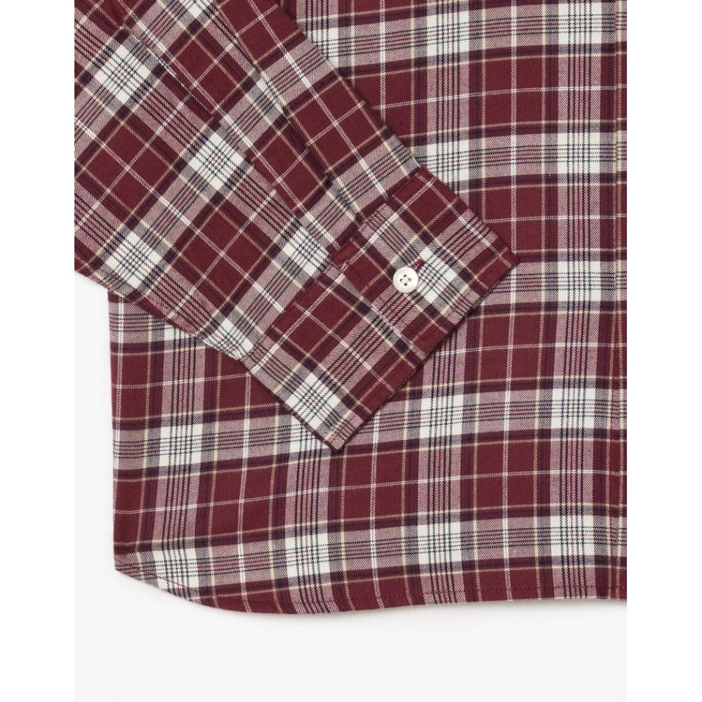 Lacoste Mens Medium Check Cotton Twill Shirt Ch6729 54n I65