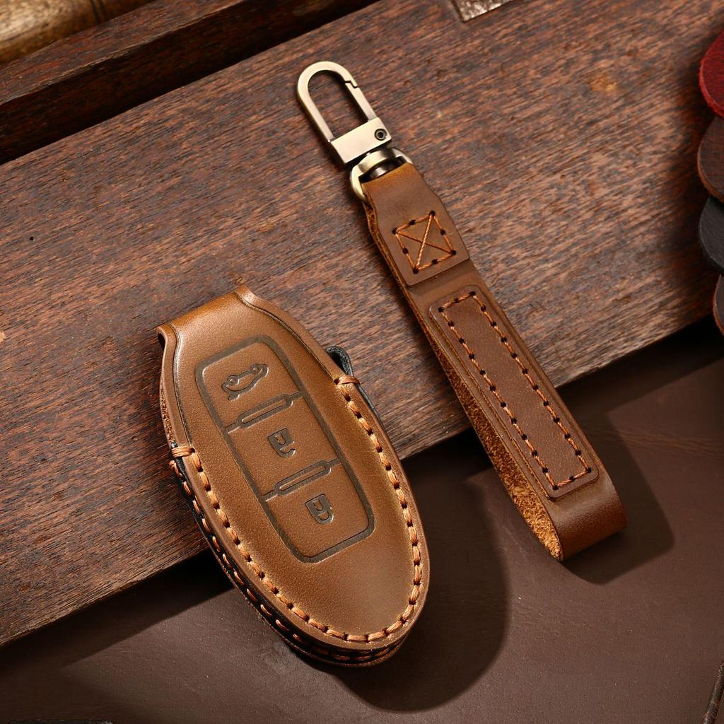 Handmade Leather Key Bag for 2020 Nissan Sylphy, Teana, Qijun, Tiida