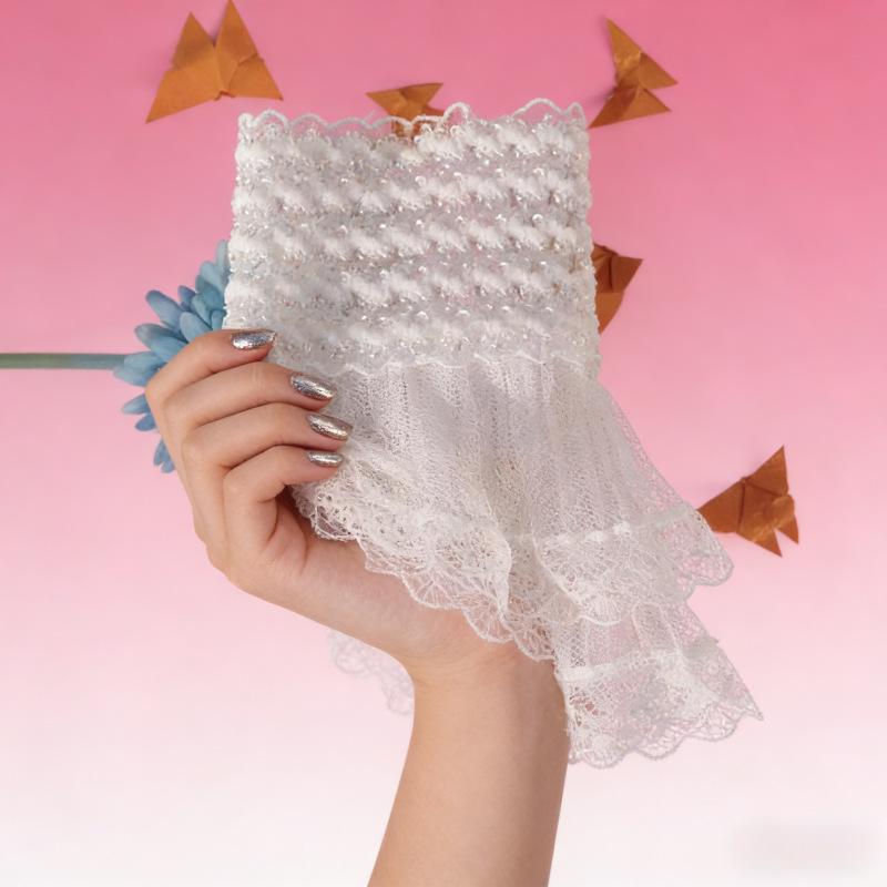 Lace Wrist Warmers for Autumn/Winter – Ideal for JK Photoshoots and Short Videos