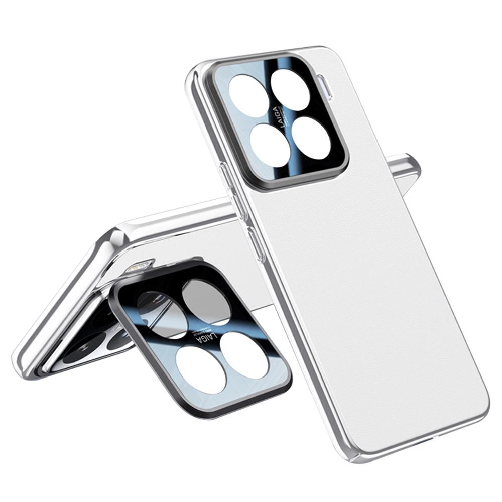 

Чехол для Xiaomi 15 Pro с защитой объектива, подставкой, защитой от падений, задняя крышка телефона из ТПУ+ПУ White