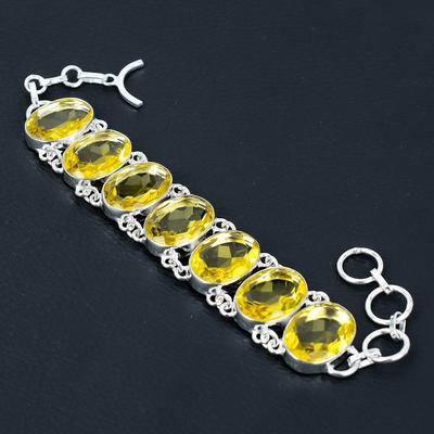 Citrine Gemstone Bracelet, 925 Sterling Silver Jewelry Bracelet, Citrine Gemstone Jewelry Bracelet For Women Bracelet Gifts Jewelry For Her