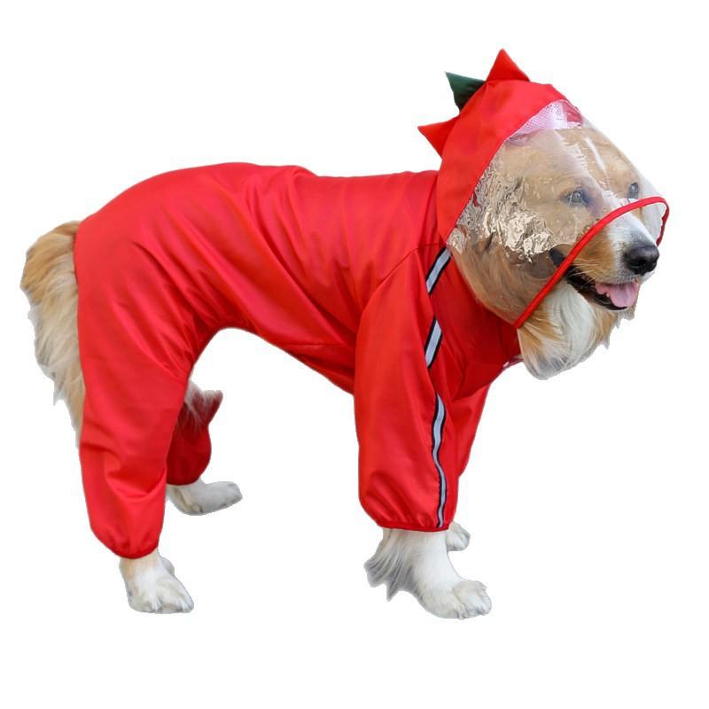 Waterproof 4-Leg Pet Raincoat Small Medium Large Dogs Cats Schnauzer Bichon Frise All Outdoor Use