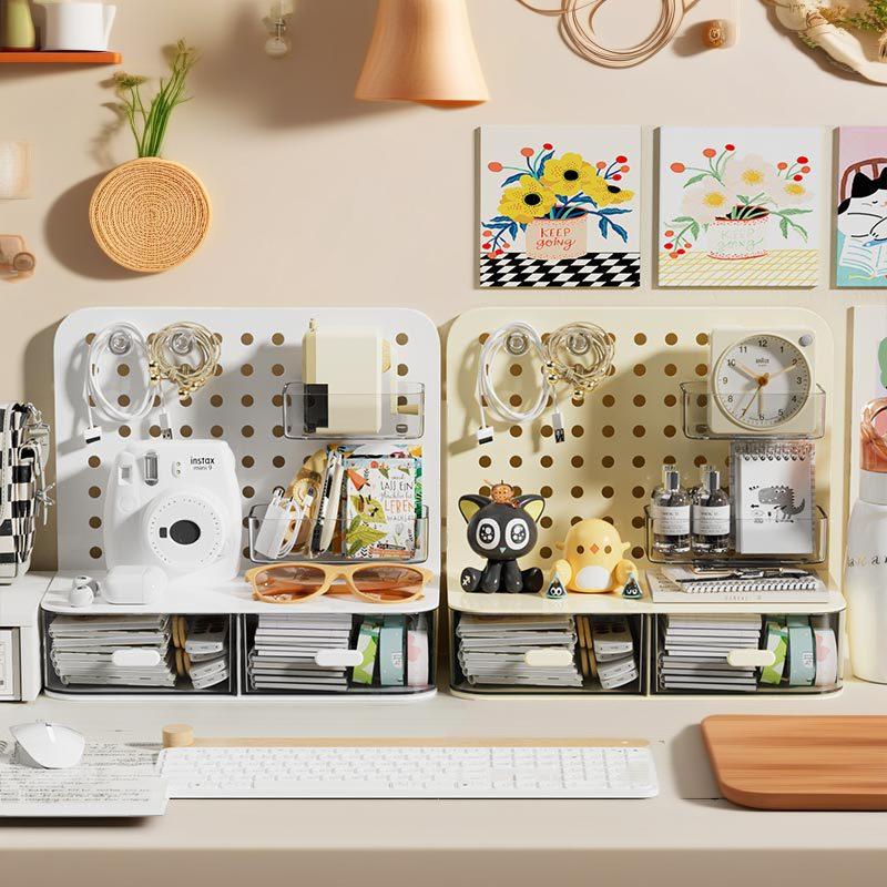 Storage Hole Board Table Layered Rack Student Large Capacity Stationery Storage Desktop Storage Hole Rack
