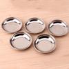 Round Food Snacks Seasoning Dishes Silver Appetizer Condiment Tray Dessert Dish  Vinegar
