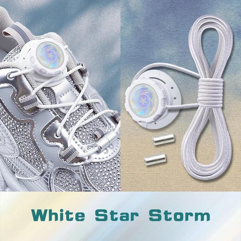 Install Simple Swivel Buckle Laces Automatic Shoelaces Without Ties Unisex Thick Rope Tennis Sneakers Shoelace Shoe Accessories
