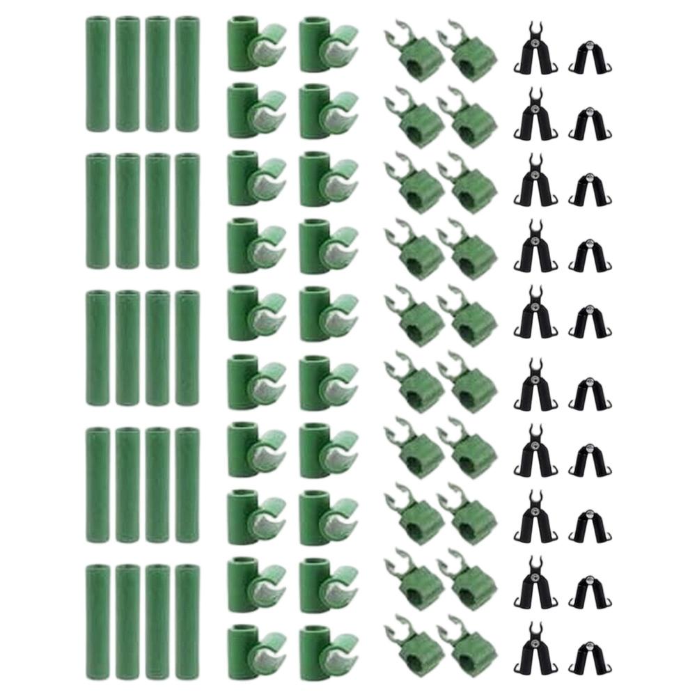 80pcs 11mm Adjustable Plant Trellis Connector Clips Garden Frame Joint Buckle Set Greenhouse Support Building Accessory Tool Kit