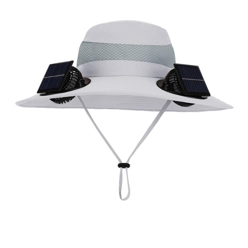 Solar Fan Hat Portable Sun Cap Summer hat USB Rechargeable Single/Dual Cooling Fan Fishing Hat Fisherman Hiking Mountaineering