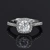Pang Donglai Classic Square One Carat Diamond Ring: Women's Adjustable Korean Style Fashion Ring