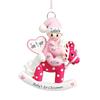 Pink Whimsical Wooden Unicorn Holiday Decoration Stylish Handcrafted Accent Christmas For