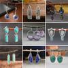 Vintage Boho Zircon Synthetic Turquoise Earrings Women's Elegant Casual Daily Hundred with Pieces Holiday Party Exquisite Gifts