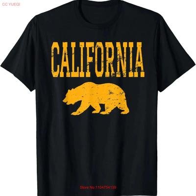 Distressed California Golden Bear T Shirt Vintage Washed Comfortable Slightly Soft Fashion Graphic Designer Clothes Streetwear