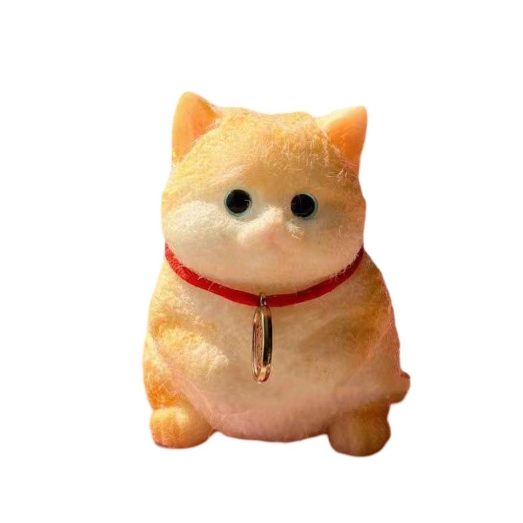 Cute Big Kitty Cat Taba Silicone Fuzzy Super Big Cat Kitten Handmade Squeeze Toy Mochi Toy Hand Relax Stress Release Gift