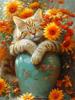 Full Square/Round 5D Diamond Painting Cat Sunflower Home Decor Embroidery Mosaic Animal Wall Art