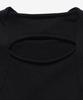 Noir For Woman Drape Layered Knit Dress (Black)