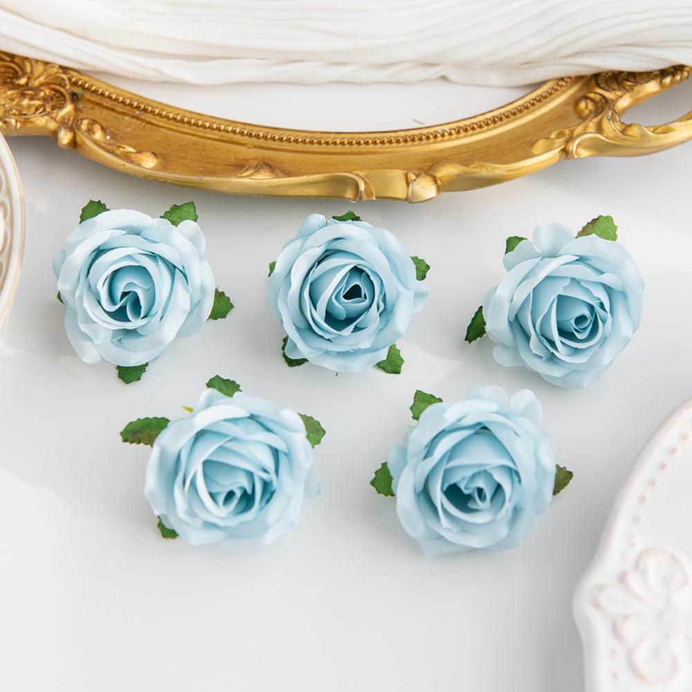 Artificial Flowers Silk Rose Heads Home Wedding Wreath Garden Decor Festival Indoor Party DIY Gifts Box Scrapbooks Craft Hotsale