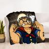1pc Popeye Sailor All-Season Comfort, Outdoor Flannel Blanket - Soft, Warm & Cozy for Naps, Camping & Travel 067
