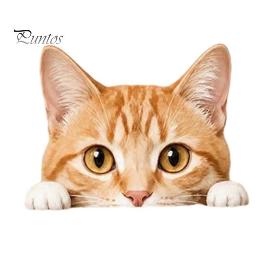 Accesorios de Escritorio para Oficina en Casa, Adorno de Gato Lindo Sentado en Estante, Figura de Gatito de Madera Mirando Curiosamente, Estatua Realista Decorativa Plana 2D para Escritorios
