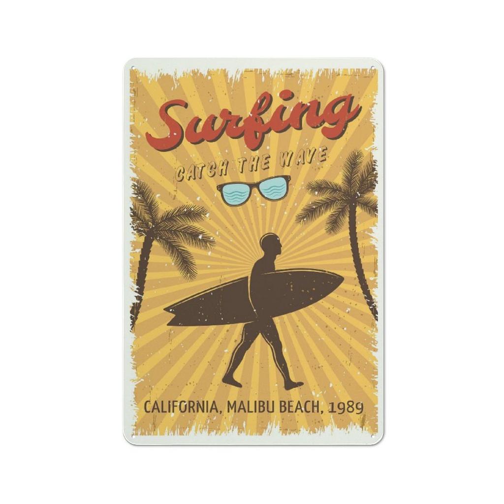 1 Pack Rustic Distressed Tin Wall Sign with Old Rust Effects for Home Creative Corners, Choose Size 20x30cm or 30x40cm