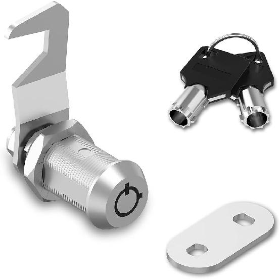 1 Pack 1-1/8 inches Toolbox Lock Replacement Lock, Tubular Cam Locks Keyed Alike, RV Storage Lock, RV Cam Lock for Mailbox Toolbox , Chrome Finish 1 pack keyed Alike 1-1/8