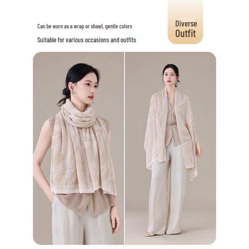 JIUMU Women's 100% Wool Shawl Scarf