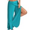 Women Plus Size Wide Leg Pants Loose Fitness Dance Yoga Split Trousers Female Elastic Wasit Casual Workout Solid Summer Clothing