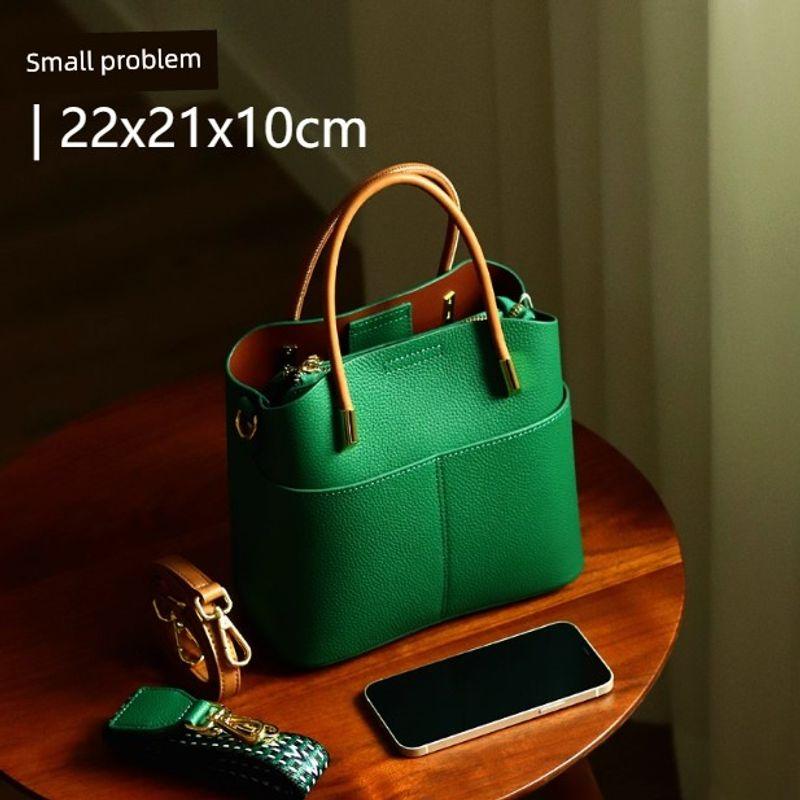 [Clearance Special Offer] First Layer Cowhide Women Bag Genuine Leather Bag Skeleton-Skin