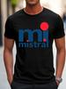 "Mistral" Graphic T-shirt - Black Cotton Blend