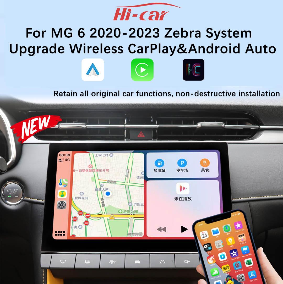

Hicar для MG6 2017-2025 Оригинальная система Zebra CarPlay Center Control Screen Car Machine Connectivity Upgrade Smart Device