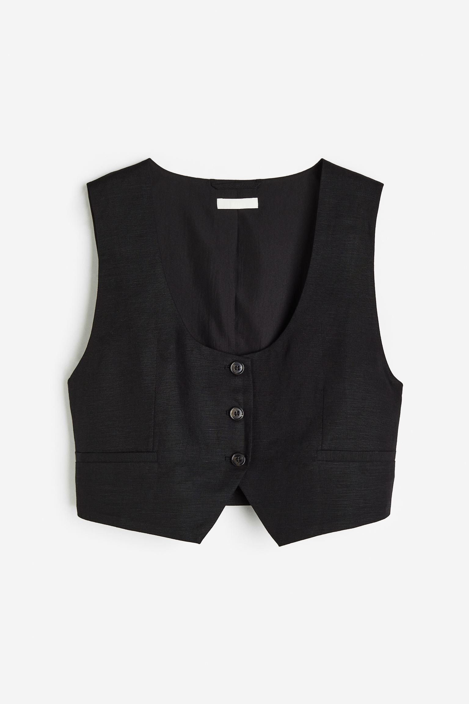 

Linen-blend waistcoat