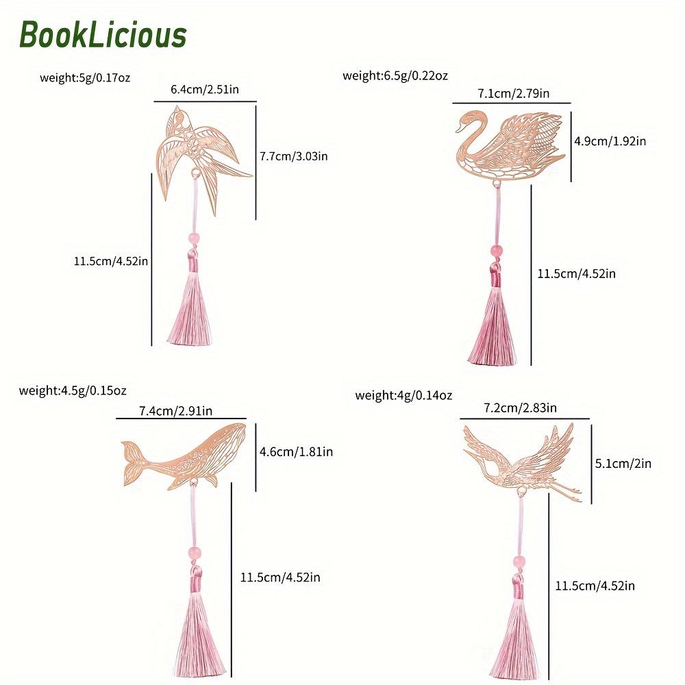 Classical Style Hollow Bookmark for Son and Daughter, Exquisite Animal Shape with Tassel Bookmark for Friends, Family, Coworker, Birthday Gift