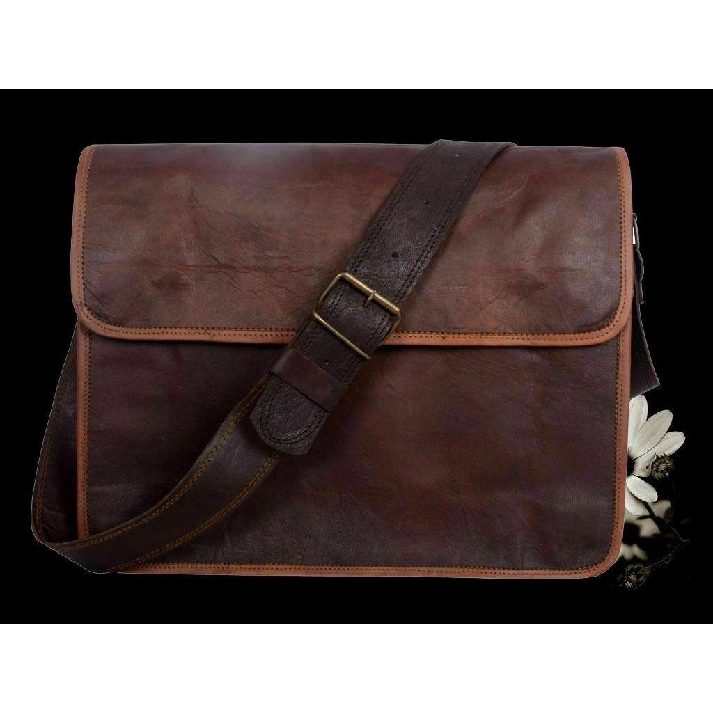Men's Amazing Leather Messenger Shoulder School Satchel Laptop Briefcase Bag