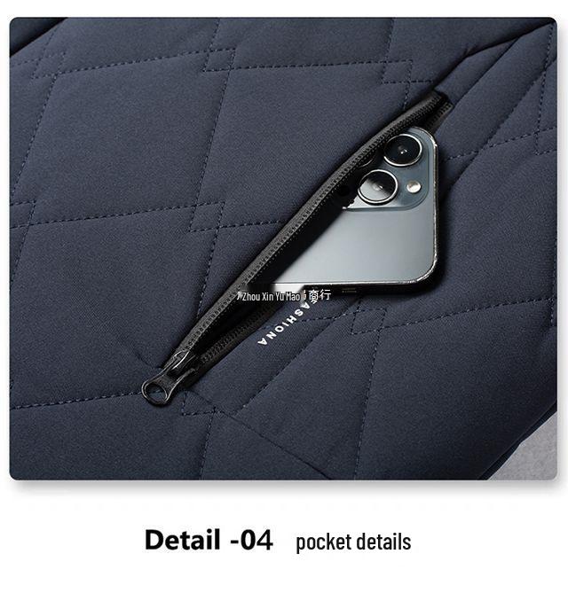 Men's Thickened Cotton Lapel Coat - Warm Winter Jacket for Mid-Aged and Elderly - Plus Size Available