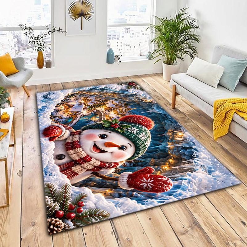 Christmas and New Year gifts cute snowmen Christmas trees Santa Claus carpets home decor non slip seats chair cushions decorative carpets P12