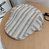 Retro, Japanese, Beret, Female, Versatile for Spring and Summer, Checkered, Small Face, Painter's Hat, Big Head Circumference, Fashionable Dressing