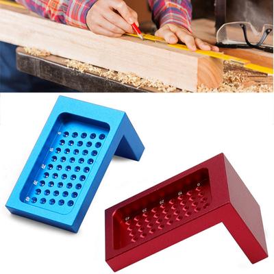 T50 Woodworking Scribing Ruler Hole Ruler Aluminum Alloy T Ruler DIY Mini Woodworking Scribing Ruler