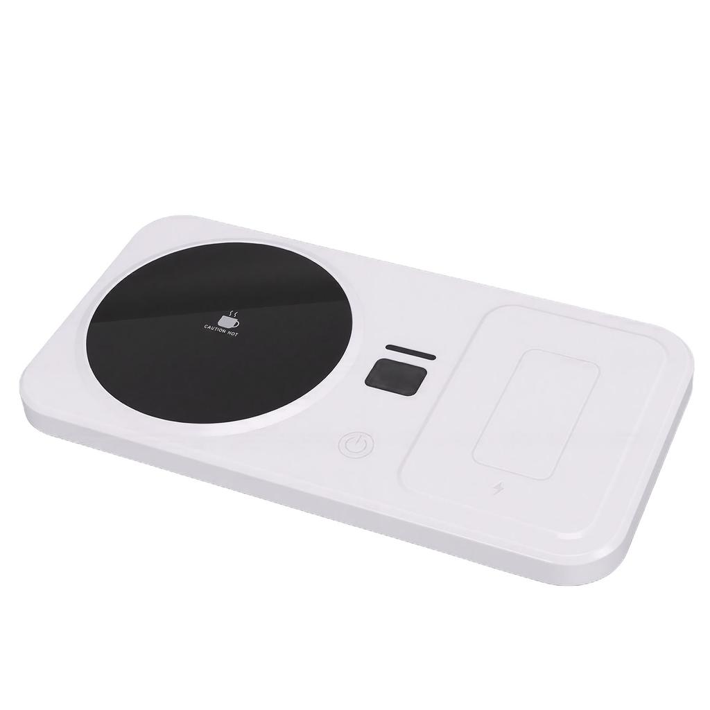 Mug Warmer with Charger 3 Heat Settings 8H Auto Shut Off Multifunctional Electric Beverage Warmer Plate