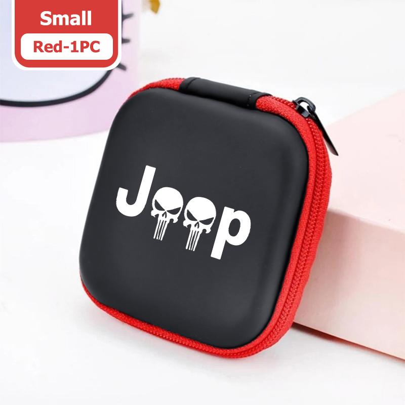 For Jeep Portable Car Earphone Headphone Earbuds Bag Case Storage Box Accessories Compass Renegade Cherokee Wrangler JK Patriot ALT1