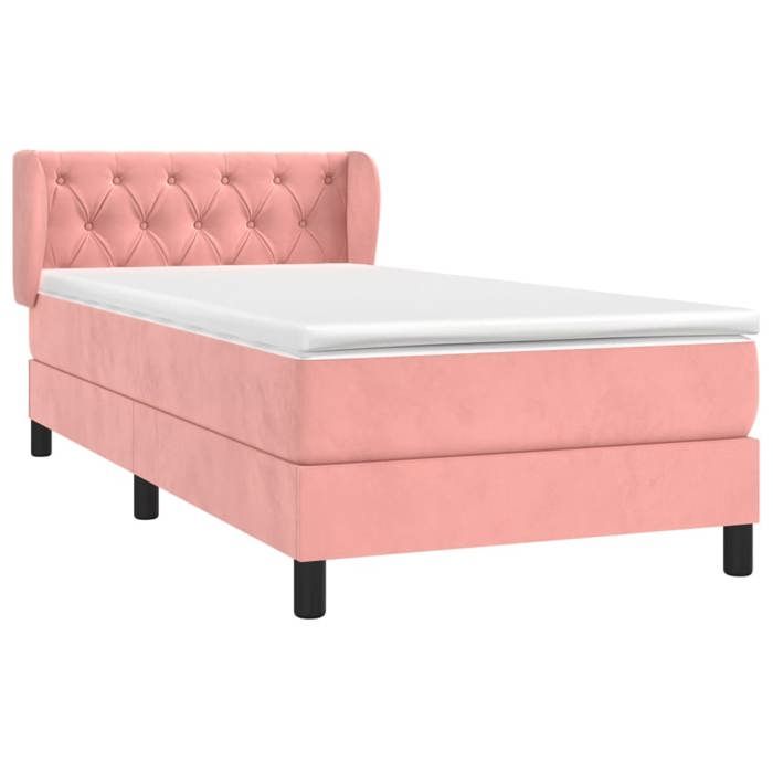 Maison Exclusive - Sommier à lattes de lit et matelas Rose 80x200 cm Velours